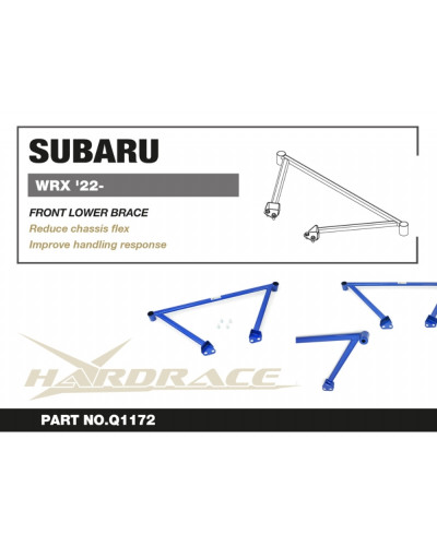 HARDRACE 4-POINT FRONT LOWER BRACE SUBARU, WRX '22- : KYP PERFORMANCE HOUSE