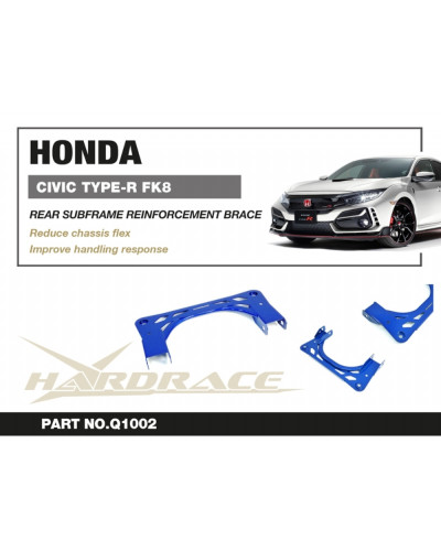 HARDRACE HONDA CIVIC TYPE-R '17- FK8 FL5 FRONT SUBFRAME REINFORCED BRACE : KYP PERFORMANCE HOUSE