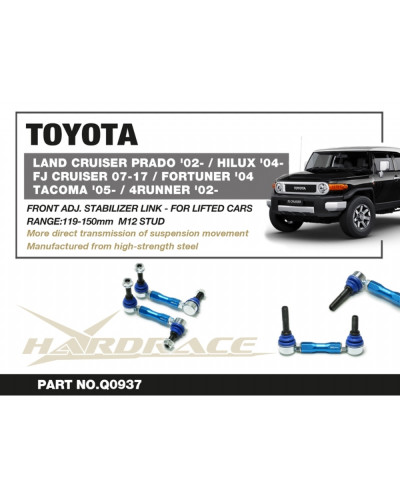 HARDRACE TOYOTA TACOMA '05-/4RUNNER '02- LAND CRUISER PRADO '02-/ FJ CRUISER 07-17/ HILUX '04-/ FORTUNER '04-/ LEXUS GX '02-09 F