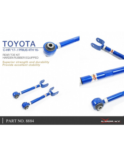 HARDRACE REAR TOE KIT TOYOTA, LEXUS, CHR, CAMRY, COROLLA/ALTIS/AURIS, ES, PRIUS, UX, ZA10 18-, 17-PRESENT, ALTI : KYP PERFORMANC