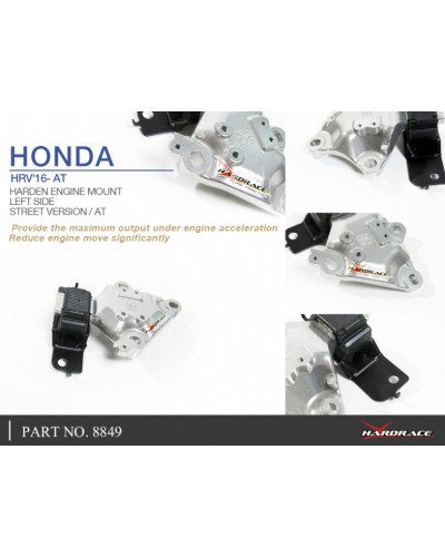 HARDRACE LEFT SIDE HARDENED ENGINE MOUNT (Street Version) HONDA, JAZZ/FIT, HRV, 14-PRESENT, GK3/4/5/6 : KYP PERFORMANCE HOUSE