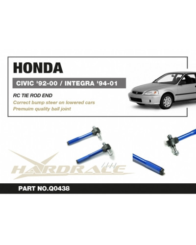 HARDRACE SPHERICAL RC TIE ROD END HONDA EG CIVIC 92-95, EK/EM1 96-00, INTEGRA DC2 94-01, DEL SOL EG1/2 : KYP PERFORMANCE HOUSE