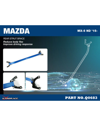 HARDRACE REAR STRUT BRACE MAZDA MX-R ND 15- : KYP PERFORMANCE HOUSE