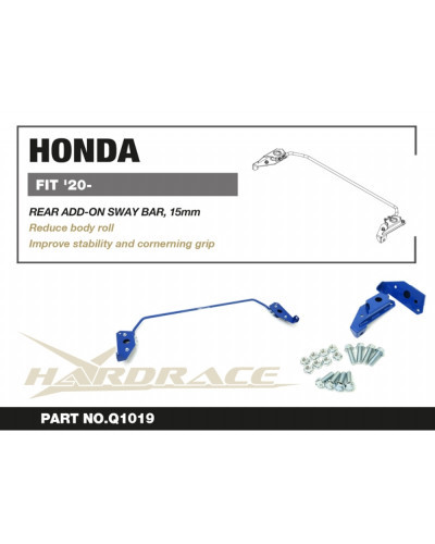 HARDRACE REAR ADD ON SWAY BAR HONDA FIT JAZZ GR '20-  : KYP PERFORMANCE HOUSE