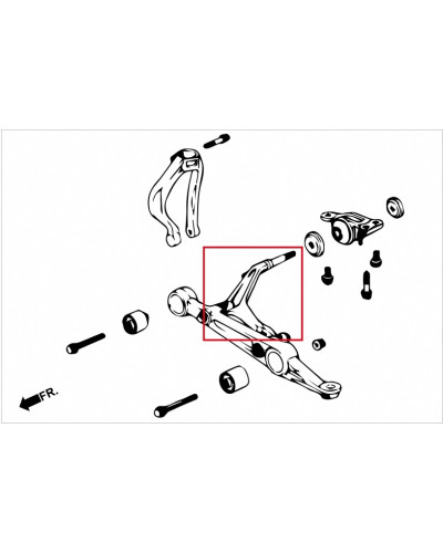 HARDRACE FRONT BACK HALF LOWER CONTROL ARM HONDA, CIVIC, INTEGRA, DC2 94-01, DC2 TYPE R 95-98, EG, EH, EJ1/2 : KYP PERFORMANCE H