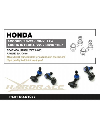 HARDRACE REAR ADJUSTABLE STABILISER LINK HONDA CIVIC 16-, CR-V 17-, ACCORD 18-22, ACURA INTEGRA 22-  : KYP PERFORMANCE HOUSE