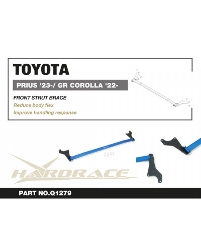 HARDRACE FRONT STRUT BRACE TOYOTA PRIUS 23-, GR COROLLA 22-  : KYP PERFORMANCE HOUSE