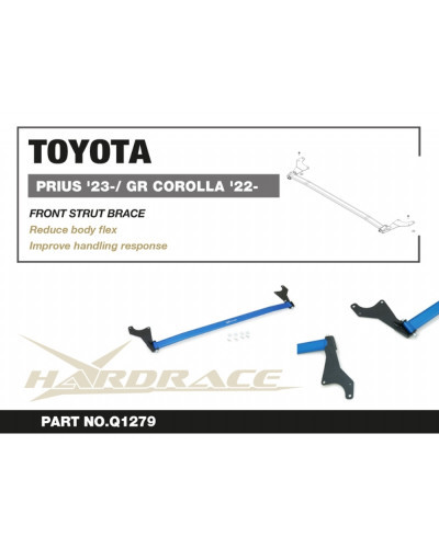 HARDRACE FRONT STRUT BRACE TOYOTA PRIUS 23-, GR COROLLA 22-  : KYP PERFORMANCE HOUSE