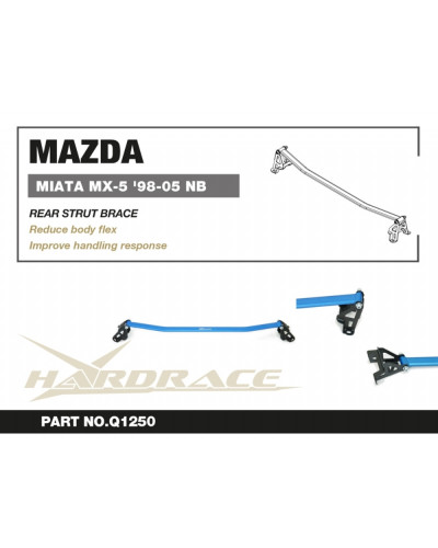 HARDRACE REAR STRUT BRACE MAZDA MX-5 MIATA 98-05  : KYP PERFORMANCE HOUSE