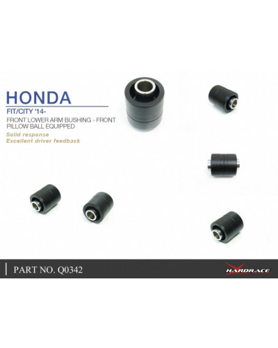 HARDRACE FRONT LOWER ARM BUSHING FRONT HONDA, CITY, JAZZ/FIT, GE6/7/8/9, GK3/4/5/6, GM2/3 08-14, GM6 14-PRESENT : KYP PERFORMANC