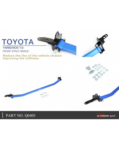 HARDRACE FRONT STRUT BAR TOYOTA, VIOS, YARIS/VITZ, XP90/NCP9  05~14, XP150 13-PRESENT, XP150, 14-PRESENT : KYP PERFORMANCE HOUSE