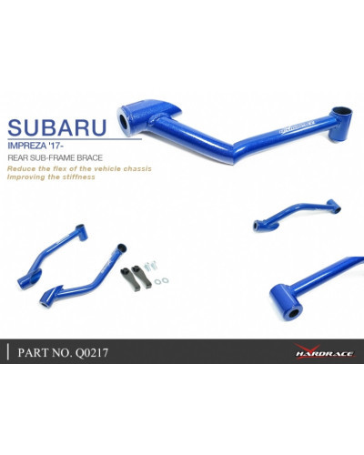 HARDRACE REAR SUBFRAME BRACE SUBARU, IMPREZA, XV, GK/GT 17-PRESENT, GT 17-PRESENT, SK 18-PRESENT : KYP PERFORMANCE HOUSE