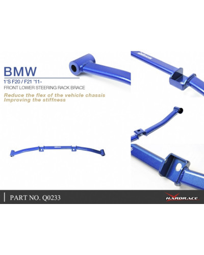 HARDRACE FRONT LOWER STEERING RACK BRACE BMW, 1 SERIES, 3 SERIES, F2X, F3X : KYP PERFORMANCE HOUSE