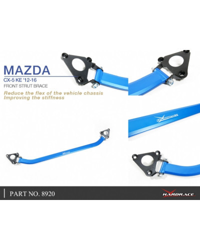 HARDRACE FRONT STRUT BAR MAZDA, CX5, KE 12-17, KF 17-PRESENT : KYP PERFORMANCE HOUSE