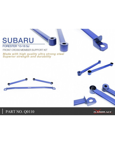 HARDRACE FRONT CROSS MEMBER SUPPORT KIT SUBARU, SJ 14-18 : KYP PERFORMANCE HOUSE