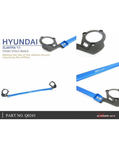 HARDRACE FRONT STRUT BAR HYUNDAI, ELANTRA, 16-PRESENT : KYP PERFORMANCE HOUSE