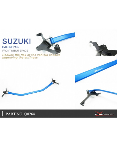 HARDRACE FRONT STRUT BAR SUZUKI, BALENO, 15-PRESENT : KYP PERFORMANCE HOUSE