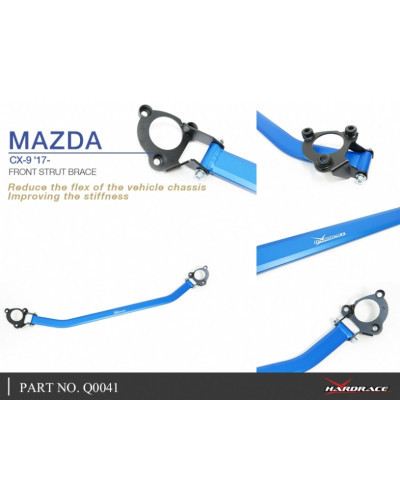 HARDRACE FRONT STRUT BAR MAZDA, CX9, 16-PRESENT : KYP PERFORMANCE HOUSE