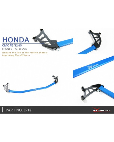 HARDRACE FRONT STRUT BAR HONDA, CIVIC, FG, FB : KYP PERFORMANCE HOUSE