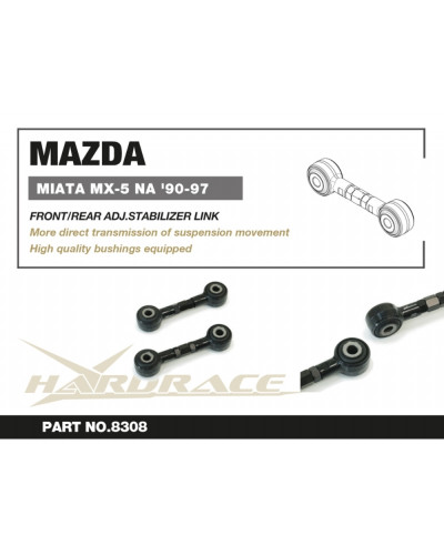 HARDRACE FRONT/REAR ADJUSTABLE STABILIZER LINK, MAZDA, MX5, NA 90-97  : KYP PERFORMANCE HOUSE