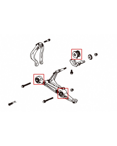 HARDRACE FRONT LOWER ARM BUSHING HONDA, CIVIC, EK3/4/5/9, EJ6/7/8/9, EM1 : KYP PERFORMANCE HOUSE
