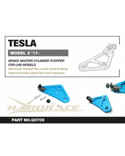 HARDRACE TESLA MODEL 3 '17- BRAKE MASTER CYLINDER STOPPER (LHD) : KYP PERFORMANCE HOUSE