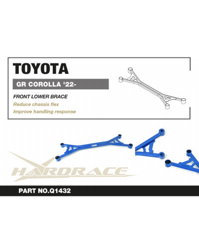 HARDRACE  FRONT LOWER 4-POINT BRACE TOYOTA GR COROLLA 22+ : KYP PERFORMANCE HOUSE