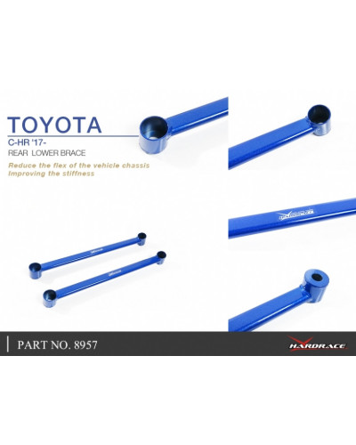 HARDRACE BODY REINFORCED BAR TOYOTA, CHR, CAMRY, COROLLA/ALTIS/AURIS, 17-PRESENT, AURIS E210 18-, XV70 17- : KYP PERFORMANCE HOU