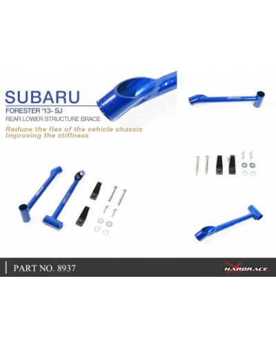 HARDRACE REAR LOWER STRUCTURE BRACE SUBARU, SJ 14-18, BRZ, TOYOTA 86, GR86 : KYP PERFORMANCE HOUSE