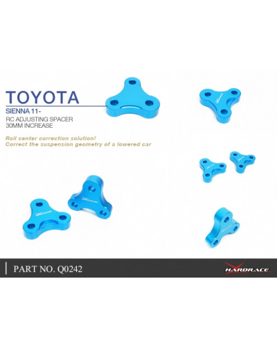 HARDRACE RC ADJUSTABLE SPACER 30MM INCREASE TOYOTA, SIENNA, XL30 11-ON : KYP PERFORMANCE HOUSE