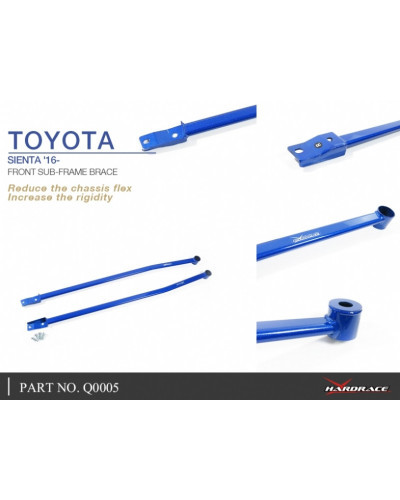 HARDRACE FRONT SUBFRAME BRACE TOYOTA, SIENTA, NHP170 15-PRESENT : KYP PERFORMANCE HOUSE