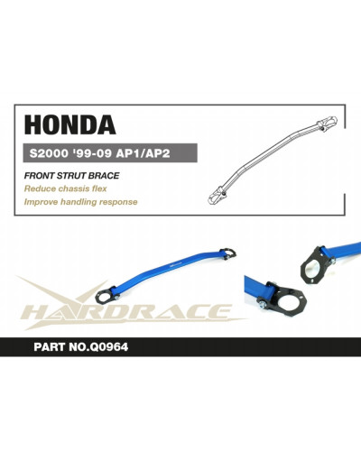 HARDRACE HONDA S2000 '99-09 FRONT STRUT BRACE : KYP PERFORMANCE HOUSE