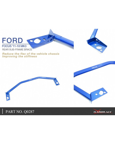 HARDRACE REAR SUBFRAME BRACE FOCUS, MK3 : KYP PERFORMANCE HOUSE