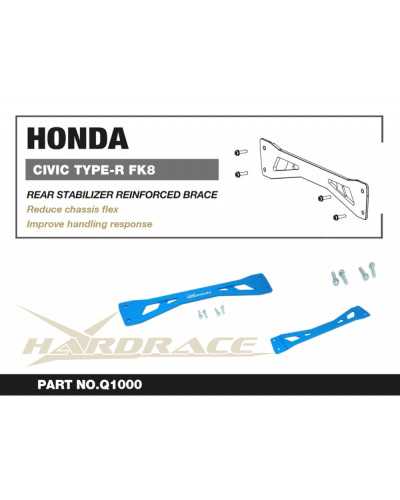 HARDRACE HONDA CIVIC TYPE-R '17- FK8 FL5 REAR SWAY BAR REINFORCED BRACE : KYP PERFORMANCE HOUSE