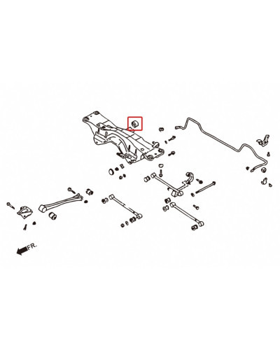 HARDRACE REAR DIFFERENTIAL TO SUBFRAME BUSHING SUBARU, IMPREZA, LEGACY, SF 97-02, STI GC/GF/GM 92-00, WRX GC/GF : KYP PERFORMANC