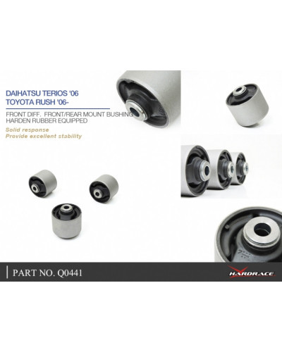 HARDRACE FRONT DIFF FRONT/REAR MOUNT BUSHING DAIHATSU, TERIOS, J200/F700 06-17 : KYP PERFORMANCE HOUSE