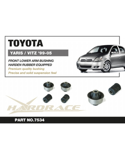 HARDRACE FRONT LOWER ARM BUSHING TOYOTA YARIS VITZ XP10 99-05 : KYP PERFORMANCE HOUSE