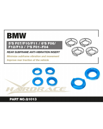 HARDRACE BMW 5'S F07/F10/F11 / 6'S F06/F12/F13 / 7'S F01~F04 REAR SUBFRAME ANTI-VIBRATION INSERT : KYP PERFORMANCE HOUSE