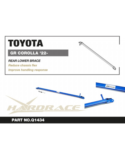 HARDRACE  REAR LOWER REAR BRACE TOYOTA GR COROLLA 22+ : KYP PERFORMANCE HOUSE