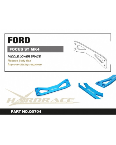 HARDRACE FORD FOCUS MK4 ST '19- MIDDLE LOWER BRACE : KYP PERFORMANCE HOUSE