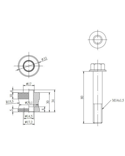 HARDRACE FRONT ROLL CENTER ADJUSTER TOYOTA, LEXUS, CROWN, CROWN MAJESTA, GS, IS, MARK X/REIZ, GRX120 04-09, GRX13X 09-, XE : KYP