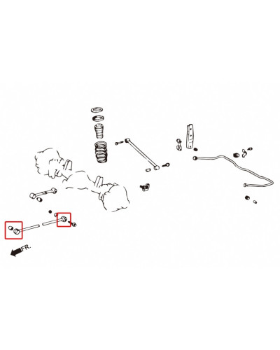 HARDRACE REAR LOWER ARM FRONT SIDE/REAR SIDE BUSHING TOYOTA, LEXUS, LAND CRUISER, LX, LX450 J80 95-97, J100 98-07, : KYP PERFORM