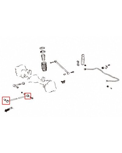 HARDRACE REAR LOWER ARM FRONT SIDE/REAR SIDE BUSHING TOYOTA, LEXUS, LAND CRUISER, LX, LX450 J80 95-97, J100 98-07, : KYP PERFORM
