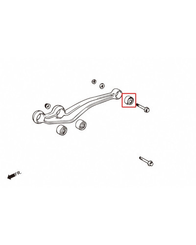 HARDRACE FRONT LOWER ARM-REAR BUSHING TOYOTA, LEXUS, LAND CRUISER, LX, LX450 J80 95-97, J100 98-07, J80 90-97 : KYP PERFORMANCE 