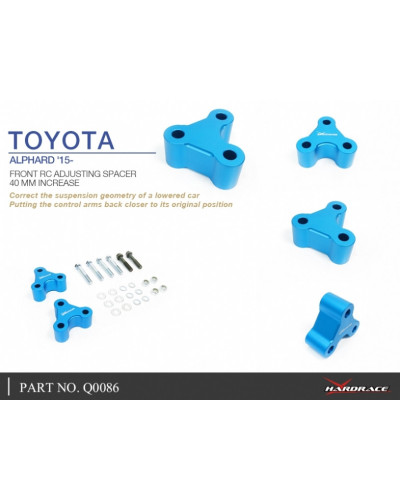 HARDRACE FRONT RC ADJUSTABLE SPACER TOYOTA, ALPHARD/VELLFIRE, 15-PRESENT : KYP PERFORMANCE HOUSE