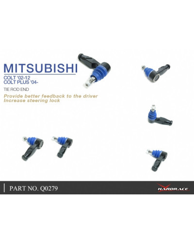 HARDRACE RC TIE ROD ENDS MITSUBISHI, COLT, COLT PLUS, 07-13, Z30 02-12 : KYP PERFORMANCE HOUSE