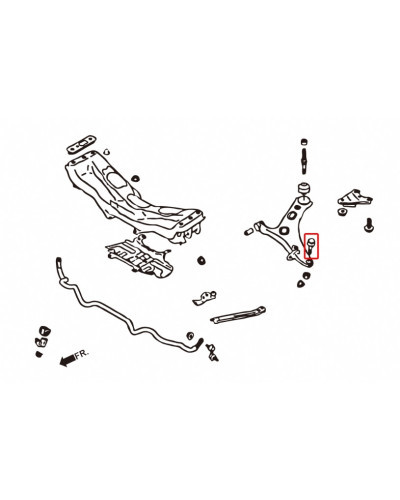 HARDRACE ROLL CENTER ADJUSTER SUBARU, IMPREZA, LEGACY, LEVORG, XV, SF 97-02, STI GC/GF/GM 92-00, WRX GC/GF/GM 19 : KYP PERFORMAN