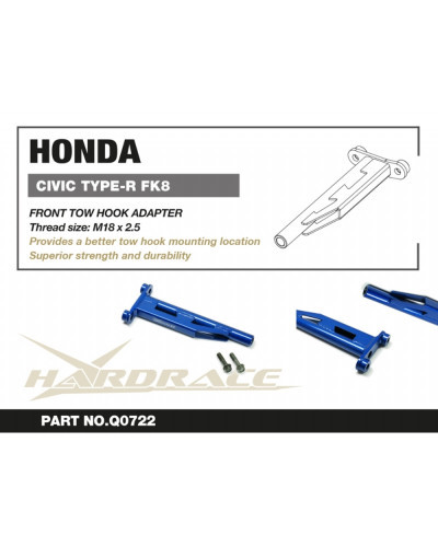 HARDRACE HONDA CIVIC TYPE-R FK8 18- FRONT TOW HOOK ADAPTER : KYP PERFORMANCE HOUSE