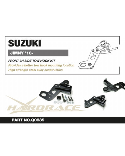 HARDRACE FRONT SIDE TOW HOOK KIT SUZUKI JIMNY '18- PRESENT : KYP PERFORMANCE HOUSE