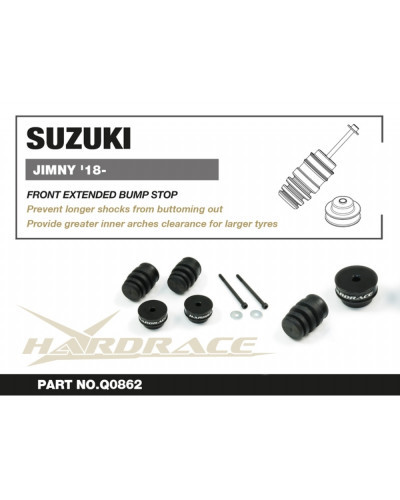 HARDRACE FRONT EXTENDED BUMP STOP SUZUKI JIMNY '18- : KYP PERFORMANCE HOUSE